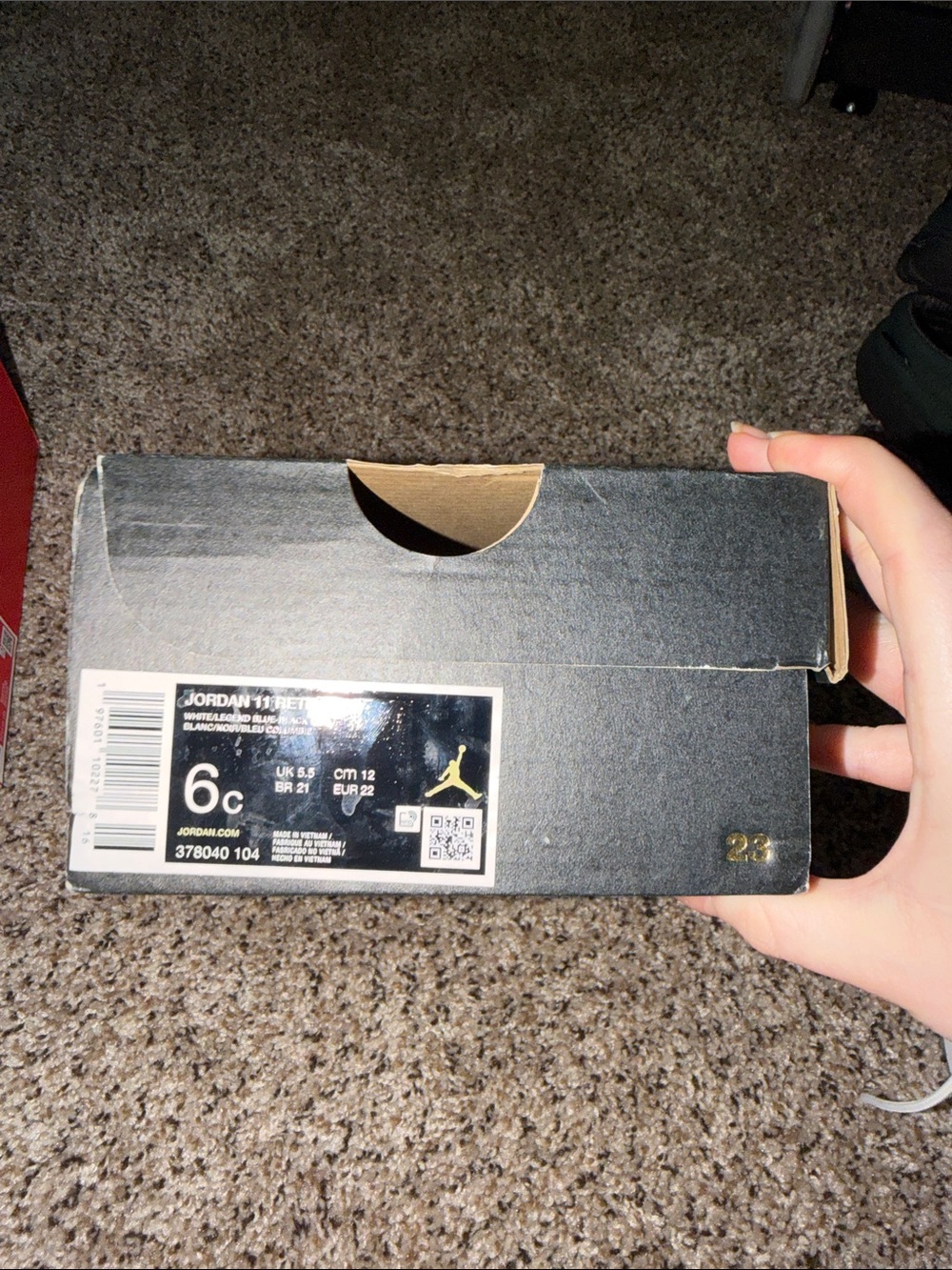 Air Jordan Kids Shoe Box - Black